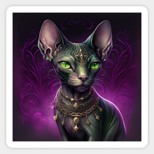 Purple Rush Sphynx Sticker